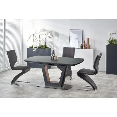 FOLDING TABLE BILOTTI, COLOR: MATTE ANTHRACITE / WALNUT